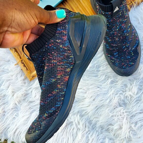 Adidas | Rapidarun Unisex  Black Slip-on with Multicolored Speckles - Picture 8 of 12